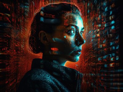 glowing-cyborg-statue-illuminated-blue-mystery-generated-by-ai