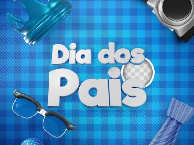 Banner dia dos pais. 3d illustration